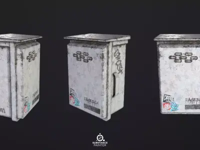 Old Fusebox  PBR  Free low-poly 3D model