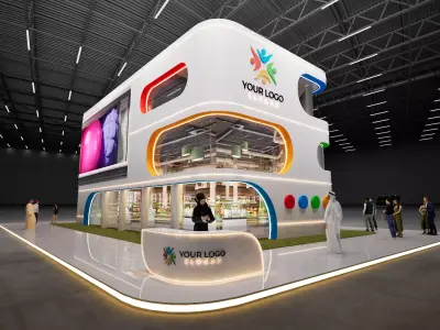 3D Double Decker Exhibition Stand Design 3D model