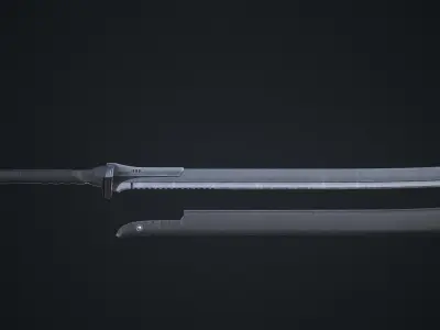 Sci-fi katana Low-poly 3D model
