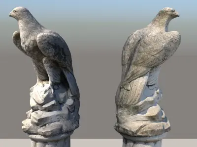 Eagle Satue Concrete 3D model