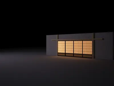 Japanese Classic Door 1 3D model