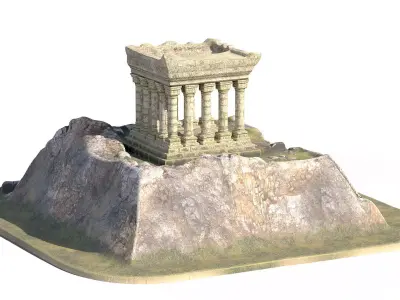 Acropolis 01 PBR Low-poly 3D model