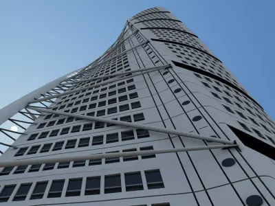 Turning Torso Skyscraper Building 3D model