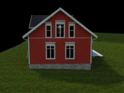 small Swedish house 3D model