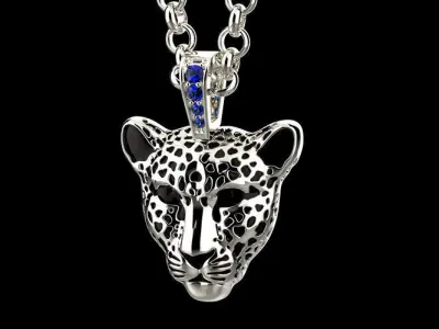 Jewelry Gold Necklace Pendant with Enamel 0076 V2-1 3dm Stl Fbx 3D print model