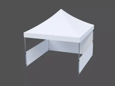 Customizable Pop Up Tent Low-poly 3D model