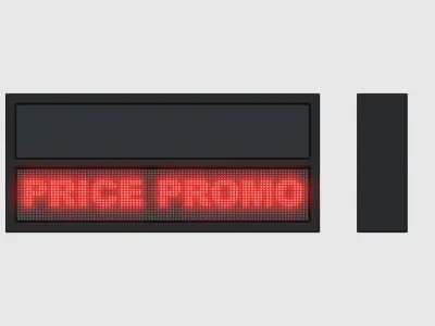 Display Running Text 3D model