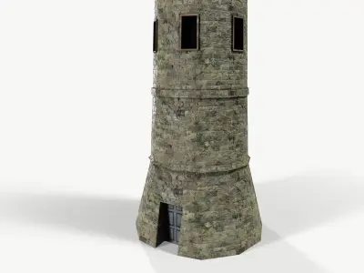 Castle Tower Low-poly 3D model buy