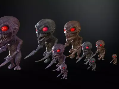 Minimonster1Pack1 Low-poly 3D model