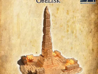 Desert Obelisk Tabletop Terrain 28 mm 3D print model