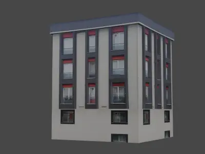 Architectural Building-9 Low-poly 3D model