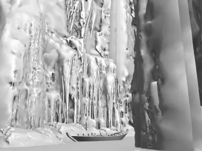 High quality  Iceberg environment  Low-poly 3D model