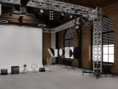 Loft Photo Studio scene 2 3D model