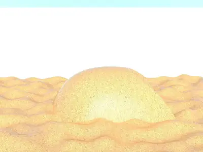 Barchan Sand Dune 3D model