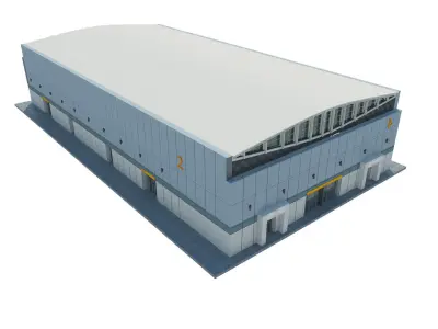 Exhibition Hall 30 interior and exterior 3D model