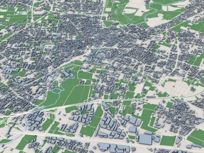Monza City Italy 3D model