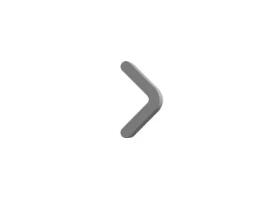 3d angle small left Low-poly 3D model