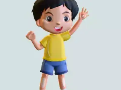 CHILD WAVING 3D model