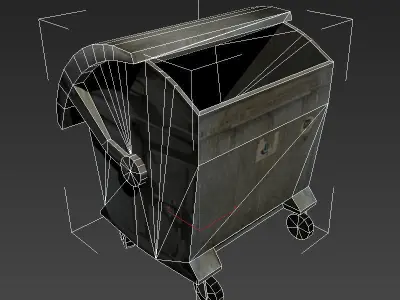 Garbage Container Low-poly 3D model