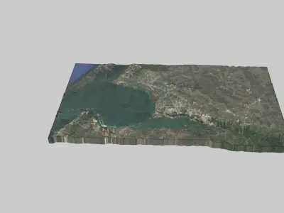 Corpus Christi City Low-poly 3D model