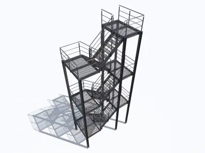 Industrial Stairs 3D model