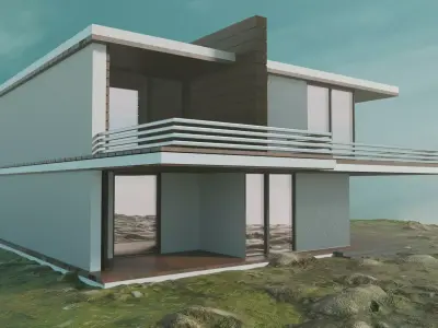 Exterior design Low-poly 3D model