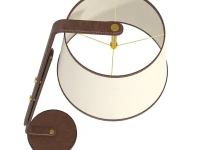 Ralph Lauren Devin Floor Lamp In Saddle Leather 3D model