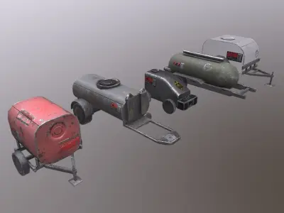Nuclear Tank Low-poly 3D model