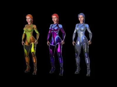 Urban Dryad Low-Poly Game Ready 3D model Low-poly 3D model