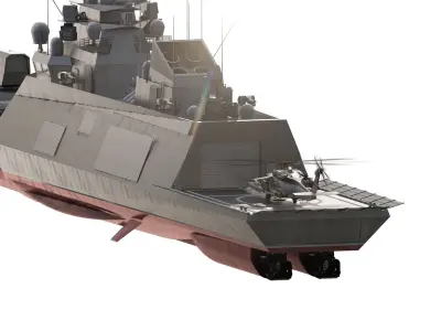 MULTIROLE NAVY FREGATE 3D model