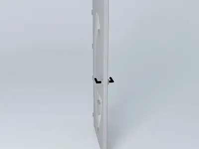 3D door with lock  Free 3D model