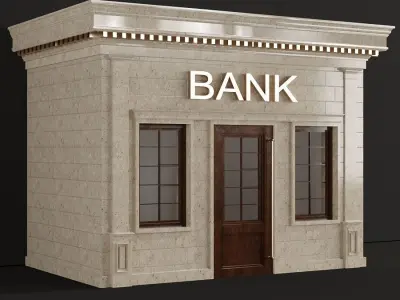 Children playhouse Bank for kids 3D model