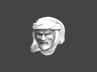 Imperial Soldier Heads with Desert Headgear 3D print model