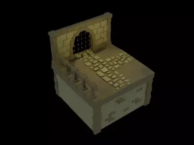 Isometric Dungeon Tiles-5 Low-poly 3D model