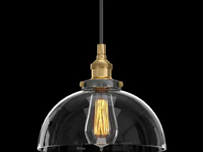CLEAR GLASS DOME PENDANT 3D model