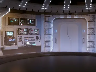 Sci-fi Control Room 3D model
