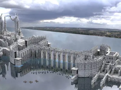 Atlantis City Structures 3D model