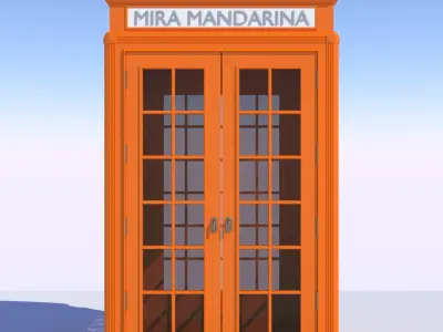 2x Classic British Phone Both large width 3D model