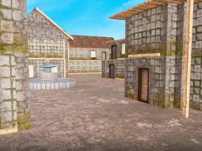 Abandoned City Environment - FPS Unity3D Game Ready Map Low-poly 3D model