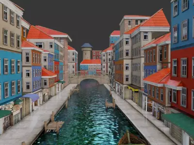 venice city street 3D model
