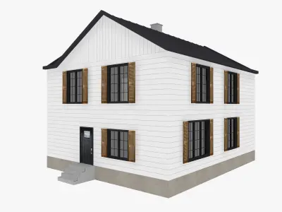 Modern Residential House 3 Low-poly 3D model