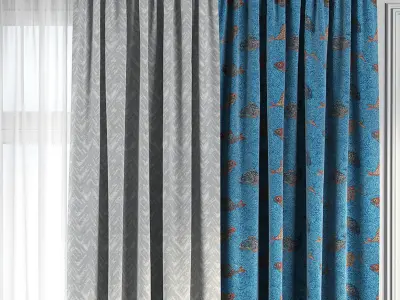Curtain Set 166 3D model