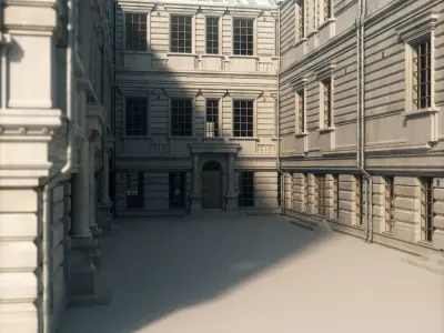 Old appartment building 1700s B 3D model