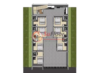 House 10x18m code 628 - Sketchup 3D model 3D model 3D model
