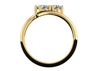 AG 200 TWISTED ROUND DIOAMOND RING  3D print model