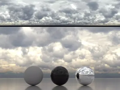 Skydome HDR - Overcast Cloudy Afternoon - 2 Texture