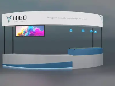  Coffee Bar Counter 3D model