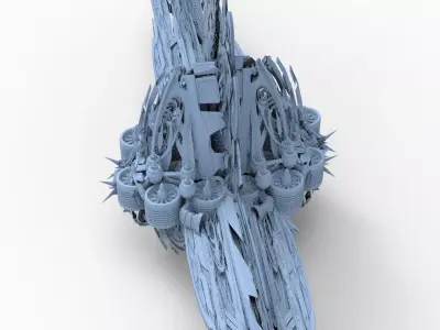 Ivy Tortoise Steampunk ship 8 3D model