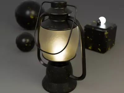 Kerosene Lamp 3D model get