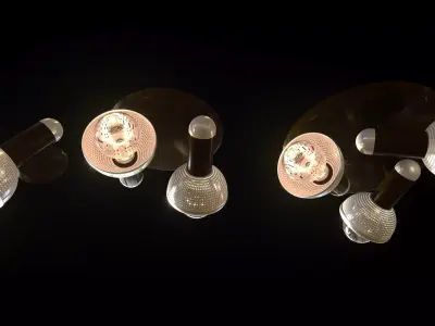 90s Lamps Set 3D model